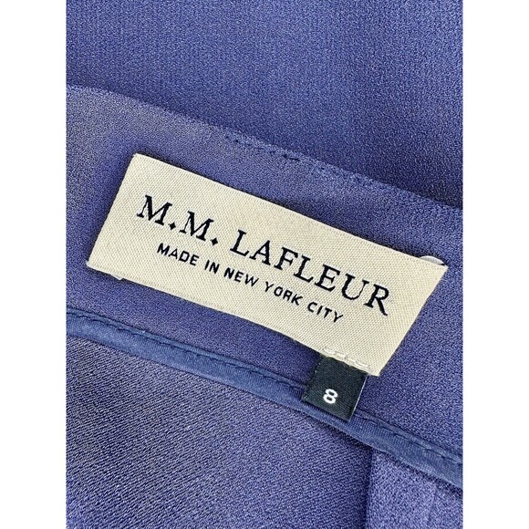 M.M. Lafleur A-Line Skirt Blue Slouchy Pockets Pleats Size 8 EUC!!! - Picture 3 of 4